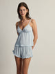 HARLOW HARLOW BELLA SATIN TANK - BLUE - Boathouse