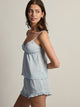 HARLOW HARLOW BELLA SATIN TANK - BLUE - Boathouse