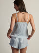 HARLOW HARLOW BELLA SATIN TANK - BLUE - Boathouse
