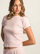 HARLOW HARLOW ALLIE WAFFLE TEE - LIGHT PINK - Boathouse