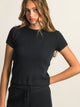 HARLOW HARLOW ALLIE WAFFLE TEE - NAVY - Boathouse