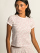 HARLOW HARLOW ALLIE WAFFLE TEE - DITSY - Boathouse
