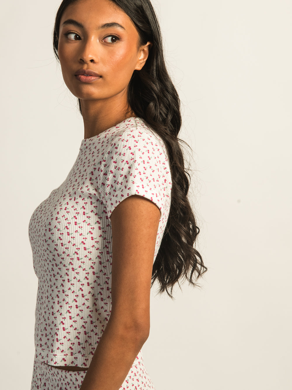 HARLOW ALLIE WAFFLE TEE - DITSY