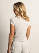 HARLOW HARLOW ALLIE WAFFLE TEE - MELANGE - Boathouse
