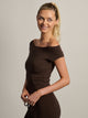 HARLOW PENNY TEE - BROWN