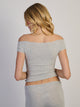 HARLOW HARLOW PENNY TEE - MELANGE - Boathouse