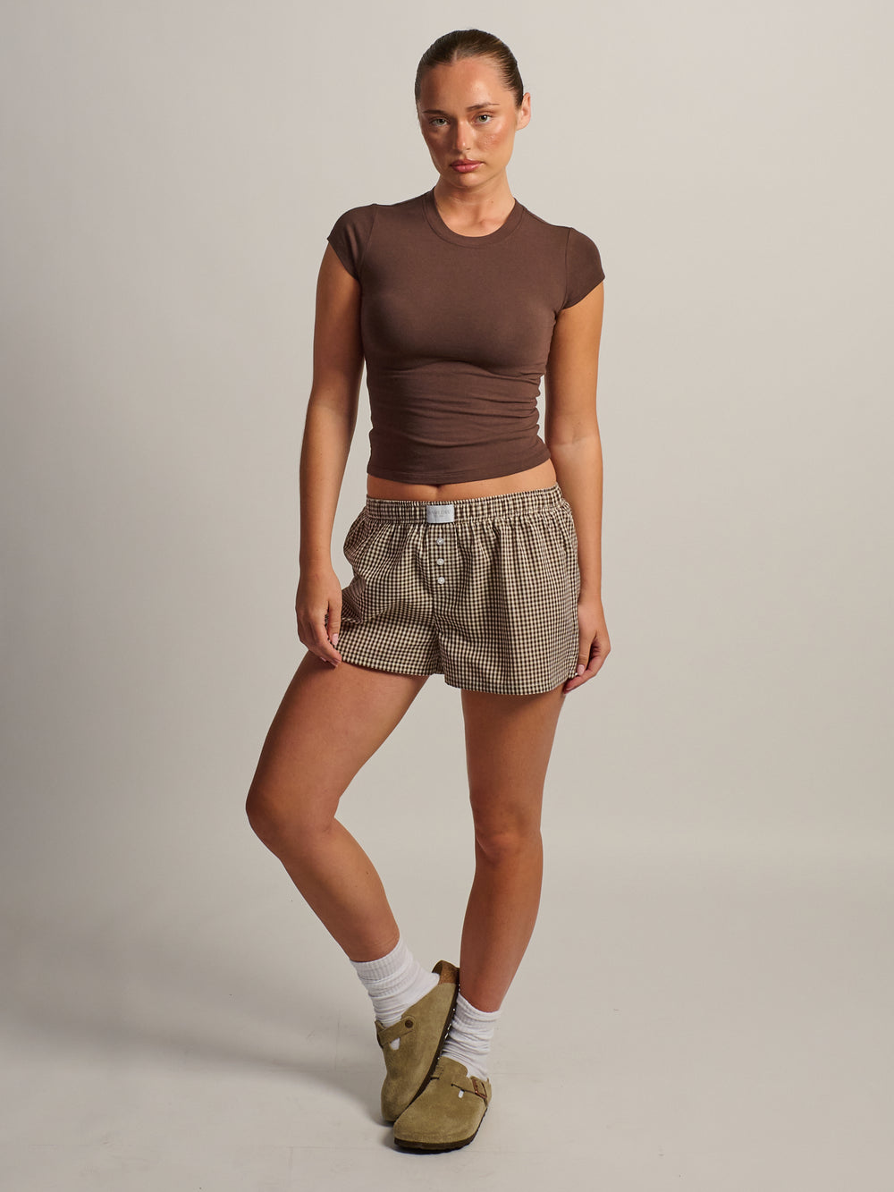 SHORT BOXER HARLOW TAYLOR - BRUN
