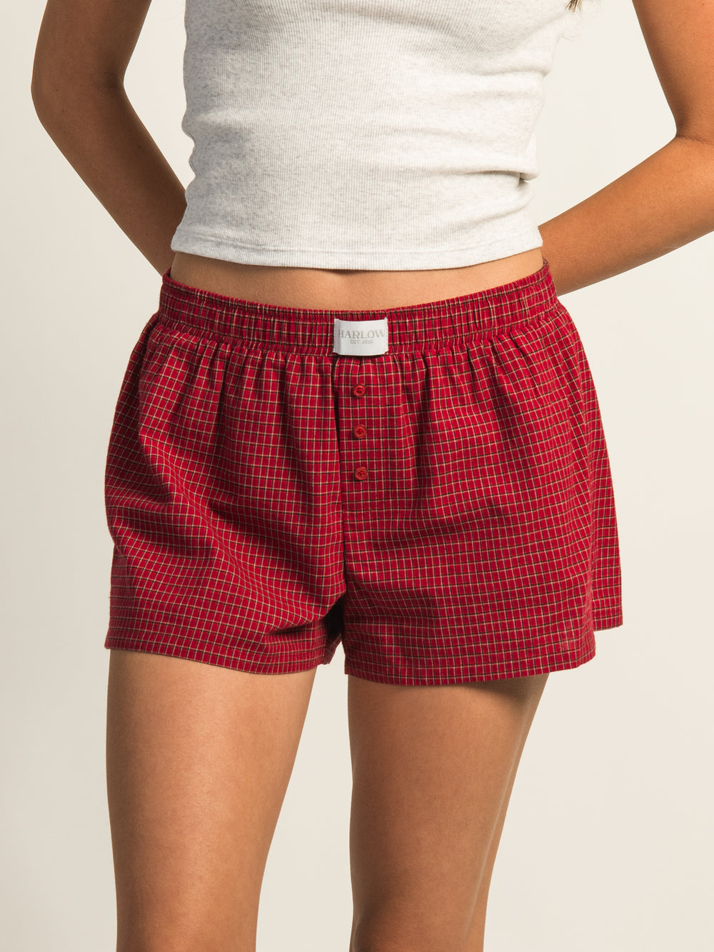 SHORT BOXER HARLOW TAYLOR - ROUGE