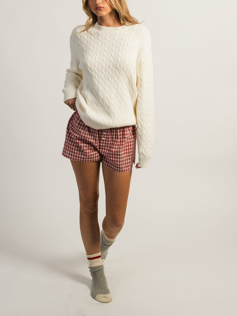 HARLOW TAYLOR BOXER SHORT - WHITE/RED