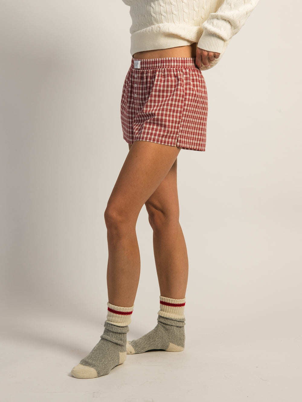 HARLOW TAYLOR BOXER SHORT - WHITE/RED