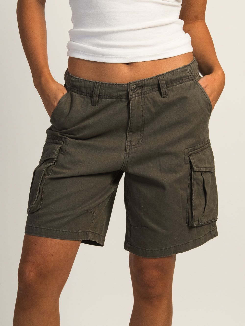 HARLOW BAGGY CARGO SHORT - CHARCOAL
