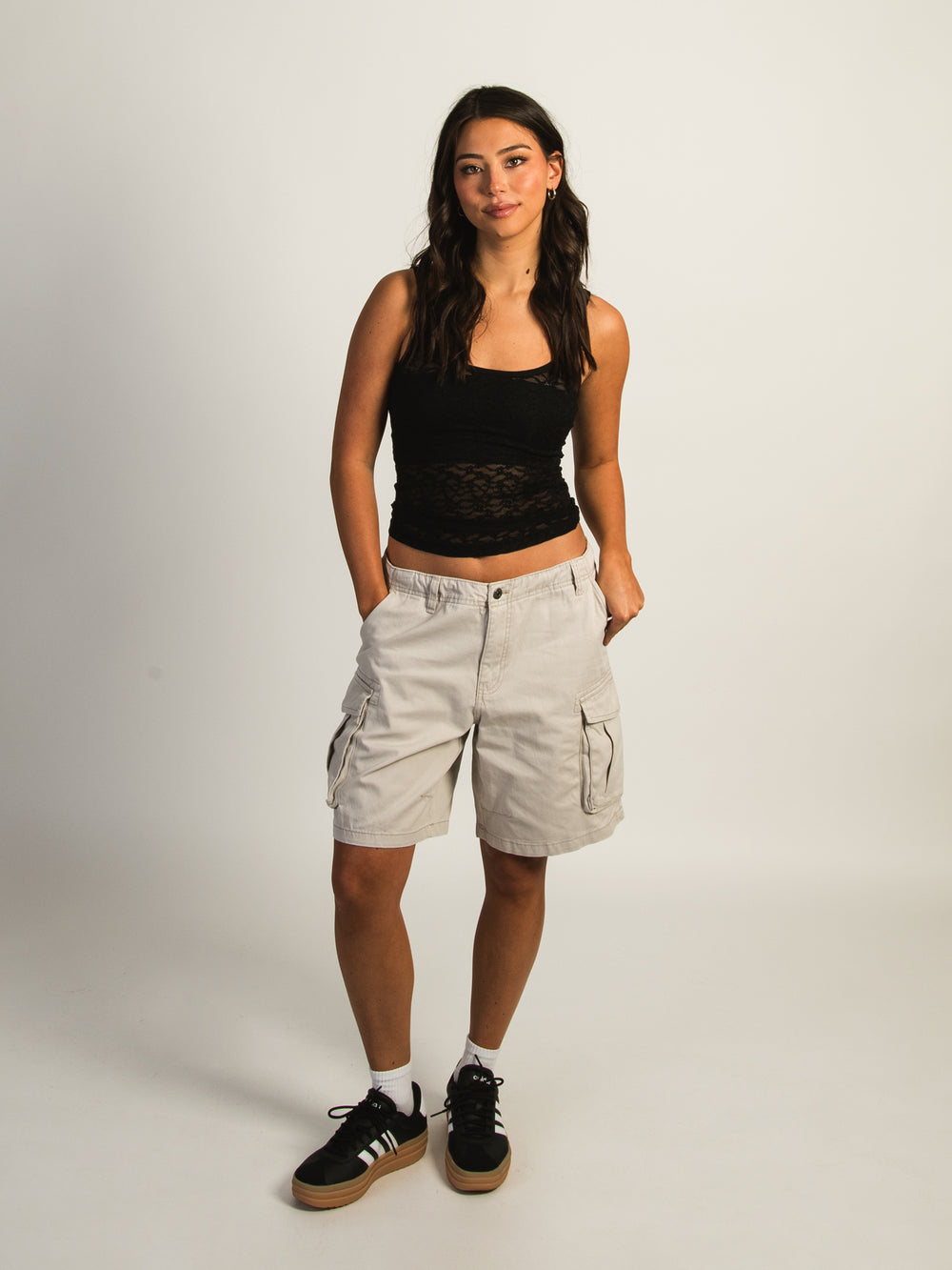 HARLOW BAGGY CARGO SHORT - TAUPE