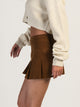 HARLOW HARLOW PLEATED CORD SKIRT - COGNAC - CLEARANCE - Boathouse