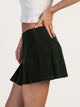 HARLOW HARLOW PLEATED CORD SKIRT - FOREST - CLEARANCE - Boathouse
