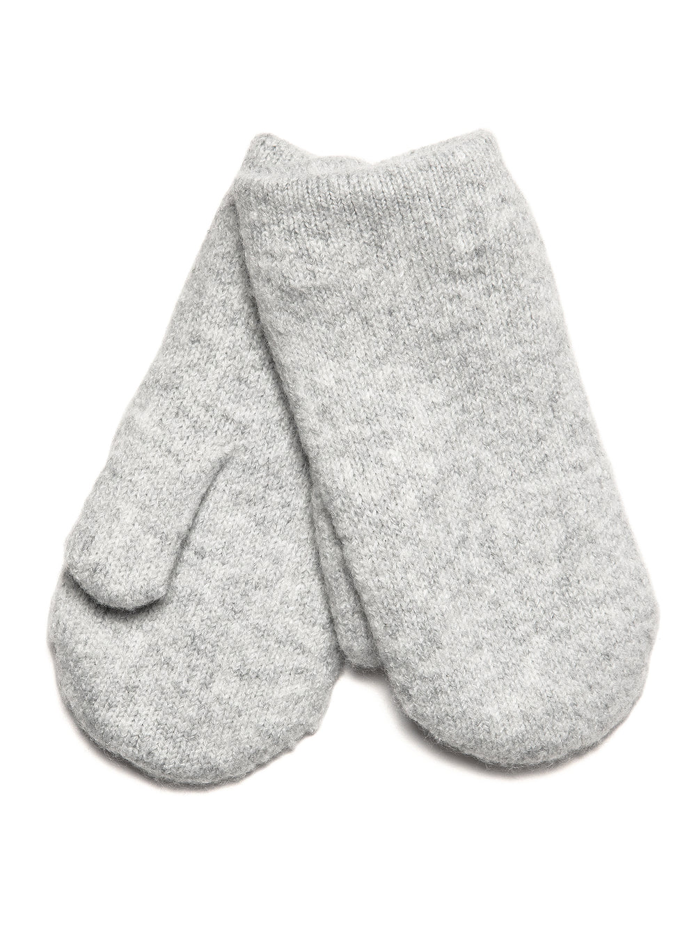 HARLOW CLASSIC KNIT MITTENS - HEATHER GREY