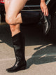 HARLOW WOMENS HARLOW STASSIE COWBOY BOOTS - BLACK - Boathouse