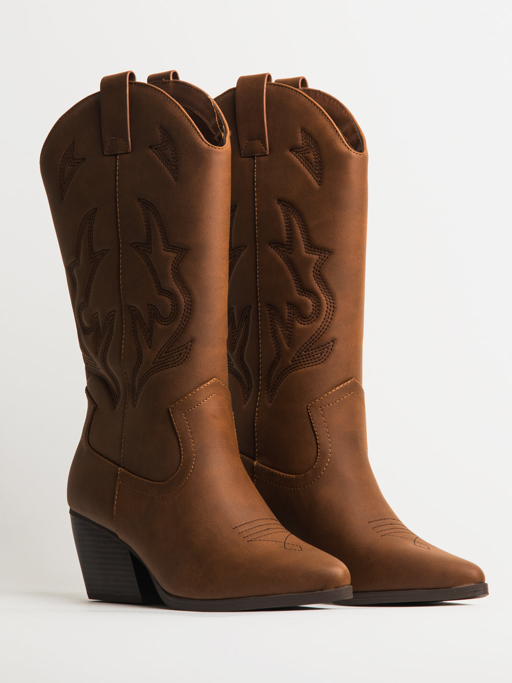 BOTTES DE COW-BOY HARLOW STASSIE POUR FEMMES - MARRON