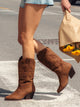 BOTTES DE COW-BOY HARLOW STASSIE POUR FEMMES - MARRON