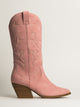 HARLOW WOMENS HARLOW STASSIE COWBOY BOOTS -LIGHT PINK - Boathouse