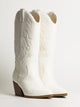 WOMENS HARLOW STASSIE COWBOY BOOTS - WHITE