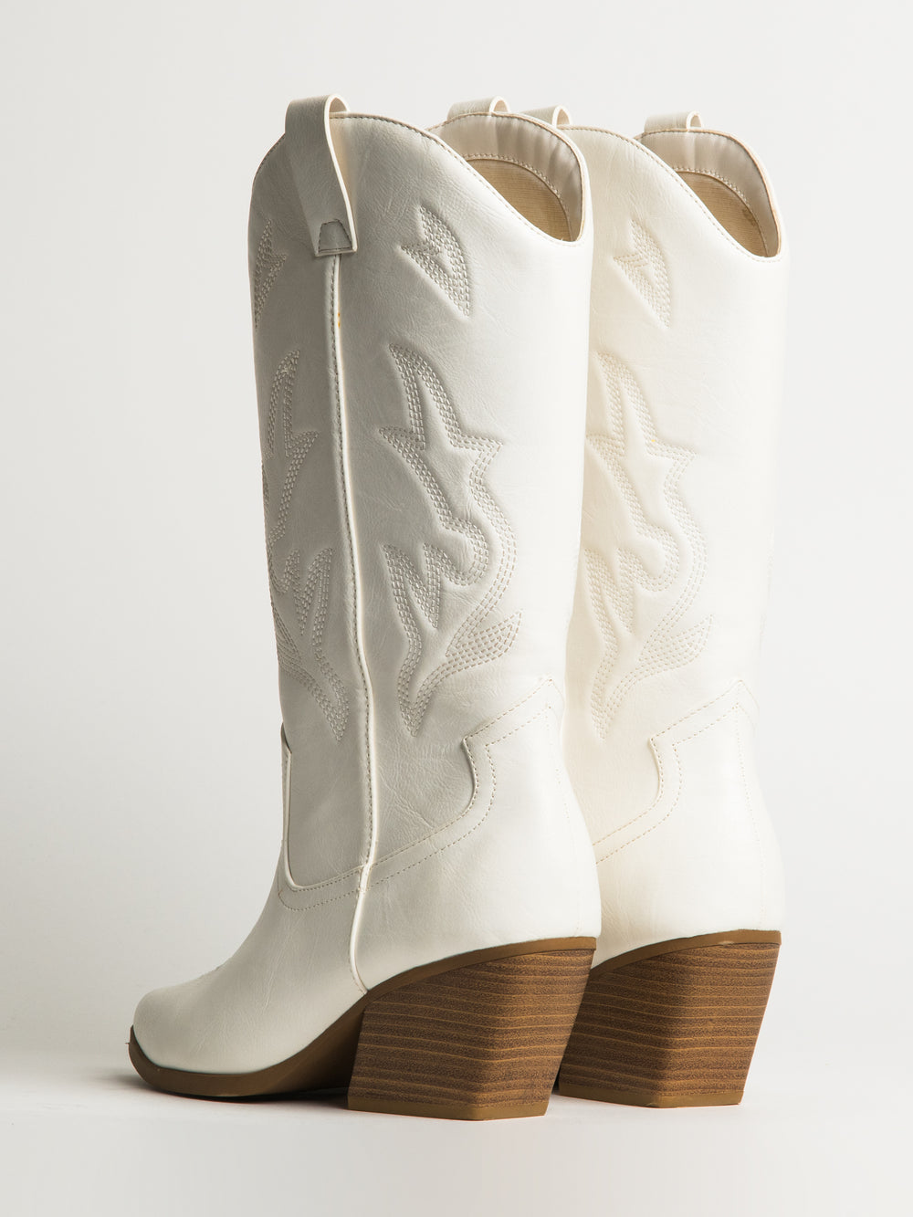 WOMENS HARLOW STASSIE COWBOY BOOTS - WHITE