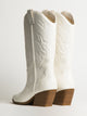HARLOW WOMENS HARLOW STASSIE COWBOY BOOTS - WHITE - Boathouse