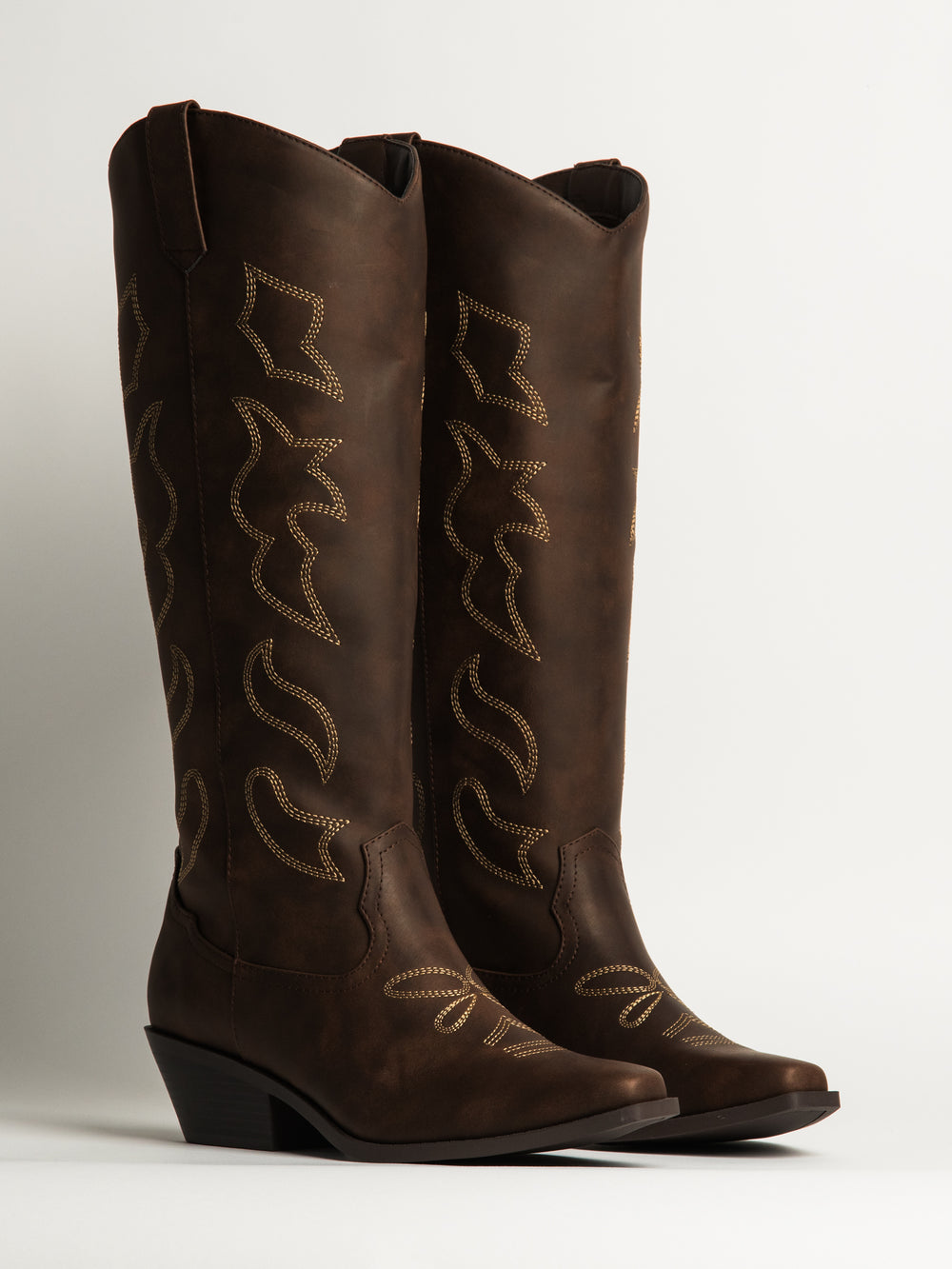 WOMENS HARLOW OAKLEE COWBOY BOOTS - BROWN