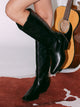 HARLOW WOMENS HARLOW OAKLEE COWBOY BOOTS - BLACK - Boathouse