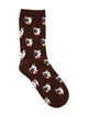 HARLOW COW PRINT SOCK - CHOCOLATE - Boathouse