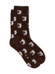 HARLOW COW PRINT SOCK - CHOCOLATE - Boathouse