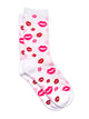 KISS PRINT SOCKS - WHITE