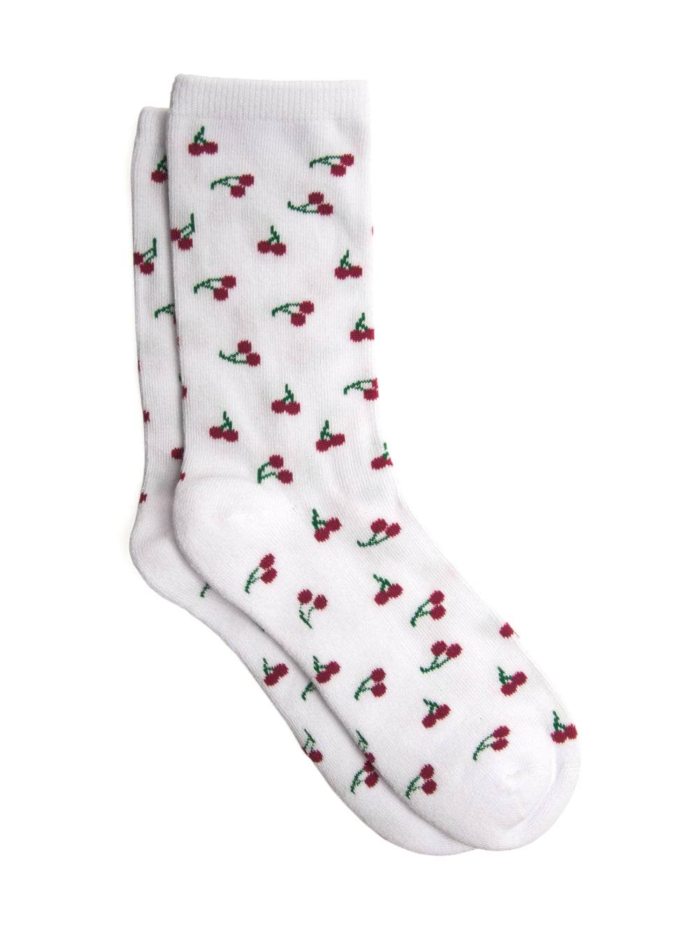 HARLOW MINI CHERRY PRINT SOCK - WHITE