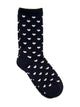 HARLOW HEART PRINT SOCK - NAVY/PINK - Boathouse