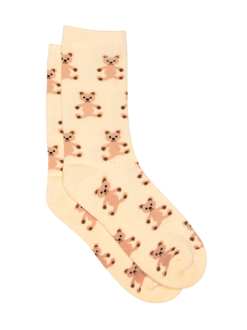 HARLOW TEDDY BEAR SOCK - CREAM
