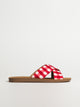 HARLOW WOMENS HARLOW CAMI SANDALS - RED GINGHAM - Boathouse