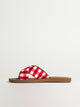 HARLOW WOMENS HARLOW CAMI SANDALS - RED GINGHAM - Boathouse