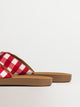 HARLOW WOMENS HARLOW CAMI SANDALS - RED GINGHAM - Boathouse