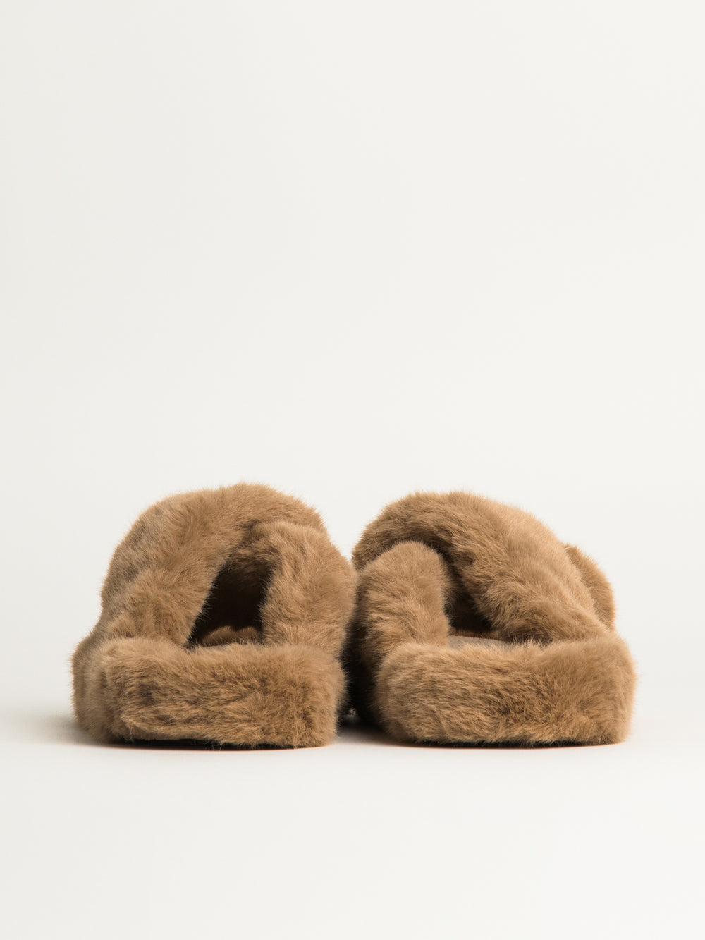 HARLOW PANTOUFLE CROSSOVER FEMME - BRUN CLAIR