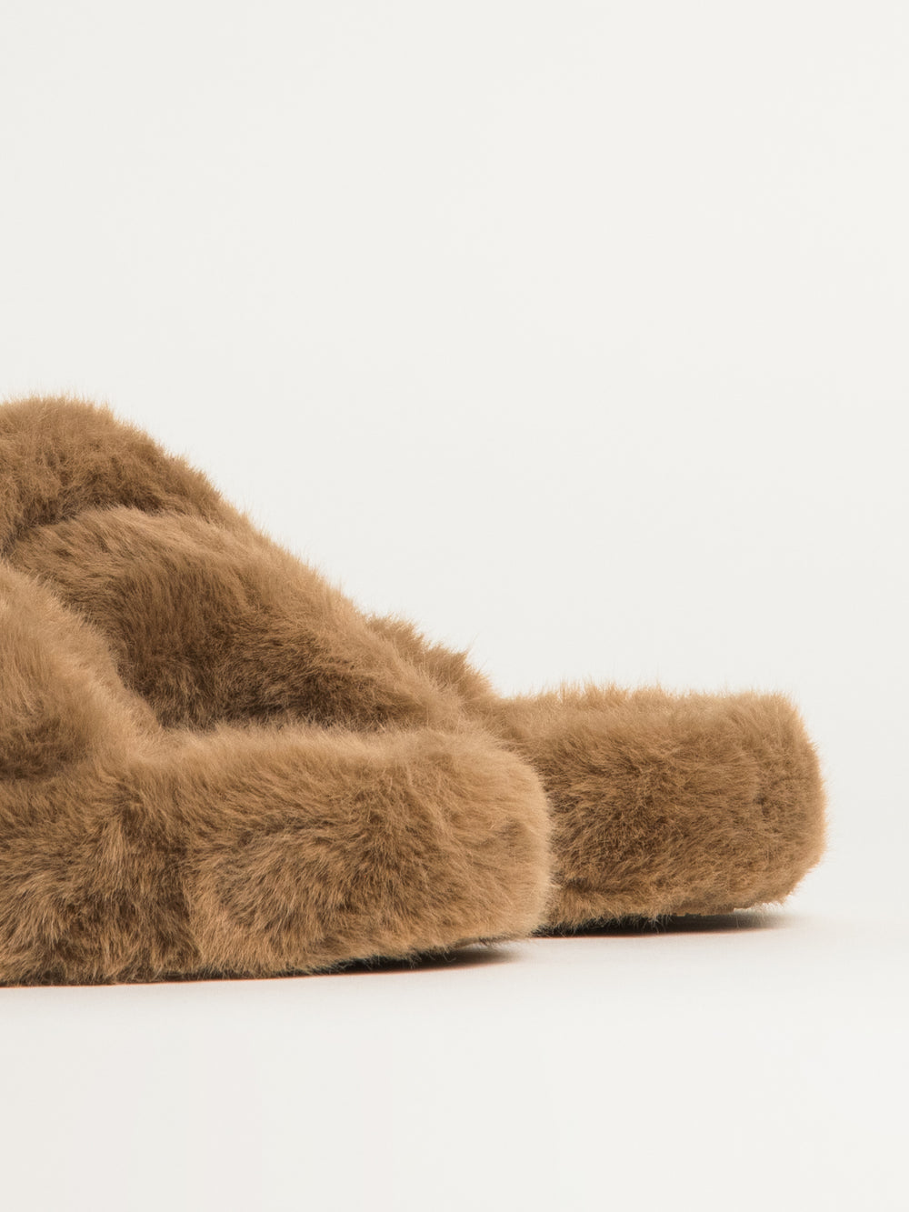 HARLOW PANTOUFLE CROSSOVER FEMME - BRUN CLAIR
