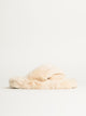 HARLOW WOMENS HARLOW CROSSOVER SLIPPER - CREME - Boathouse