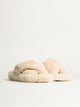 HARLOW WOMENS HARLOW CROSSOVER SLIPPER - CREME - Boathouse