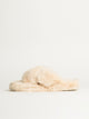 WOMENS HARLOW CROSSOVER SLIPPER - CREME