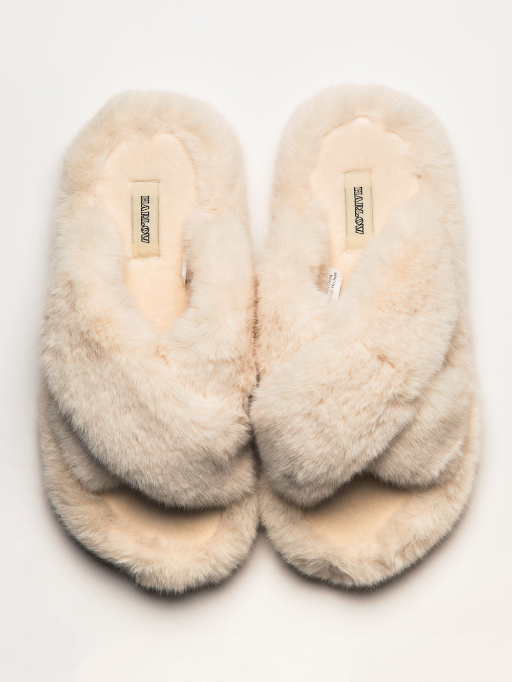 HARLOW PANTOUFLE CROSSOVER FEMME - CRÈME