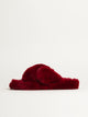 HARLOW WOMENS HARLOW CROSSOVER SLIPPER - RED - Boathouse