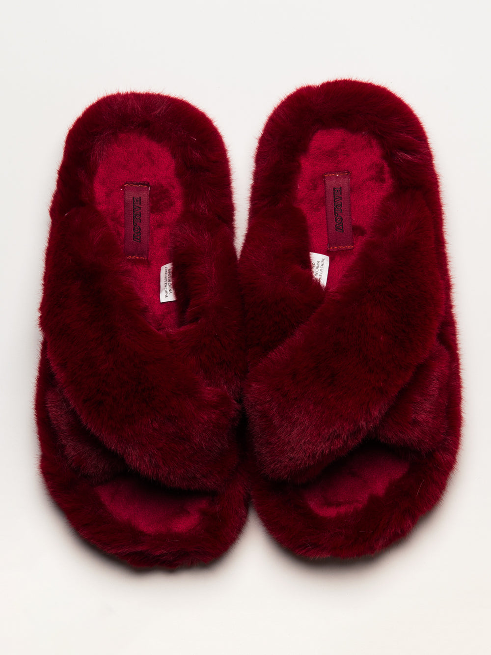 HARLOW PANTOUFLE CROSSOVER FEMME - ROUGE