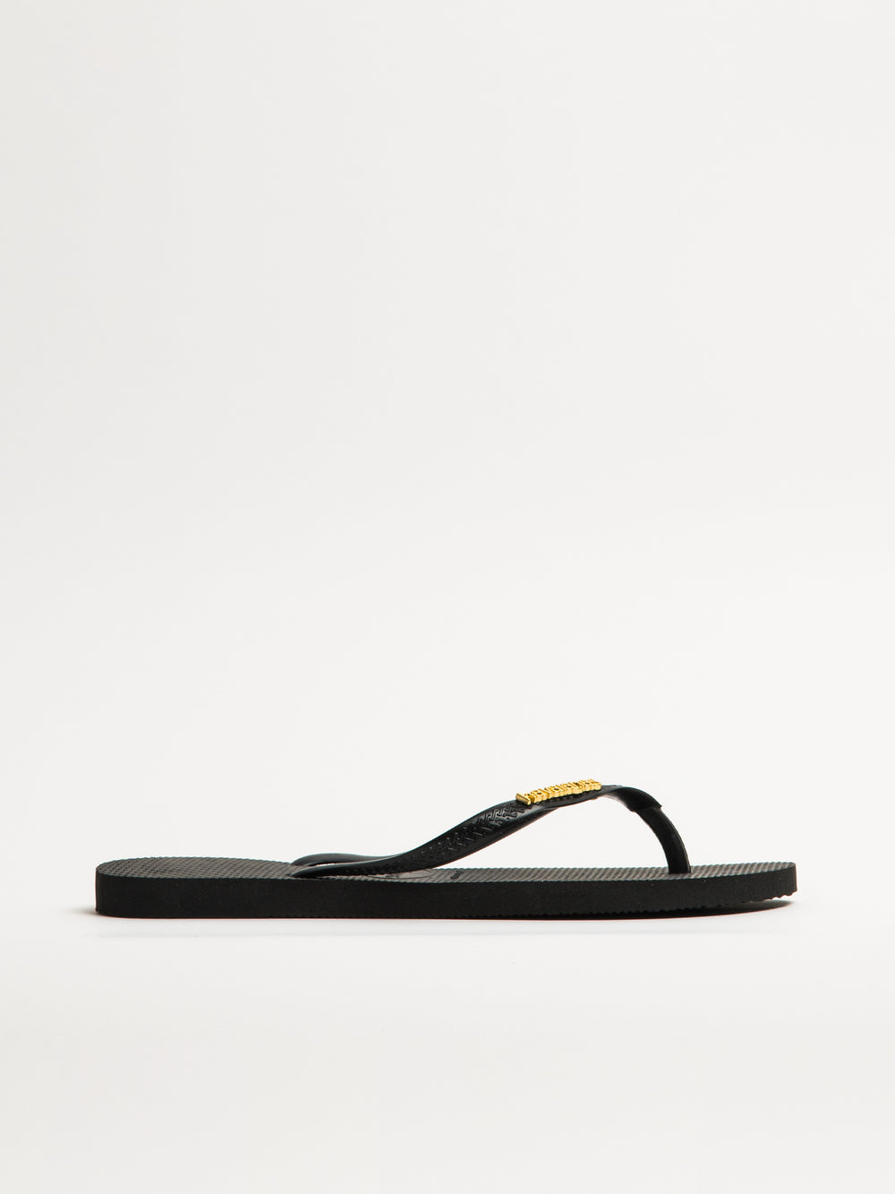 WOMENS HAVAIANAS SLIM LOGO METALLIC -BLACK