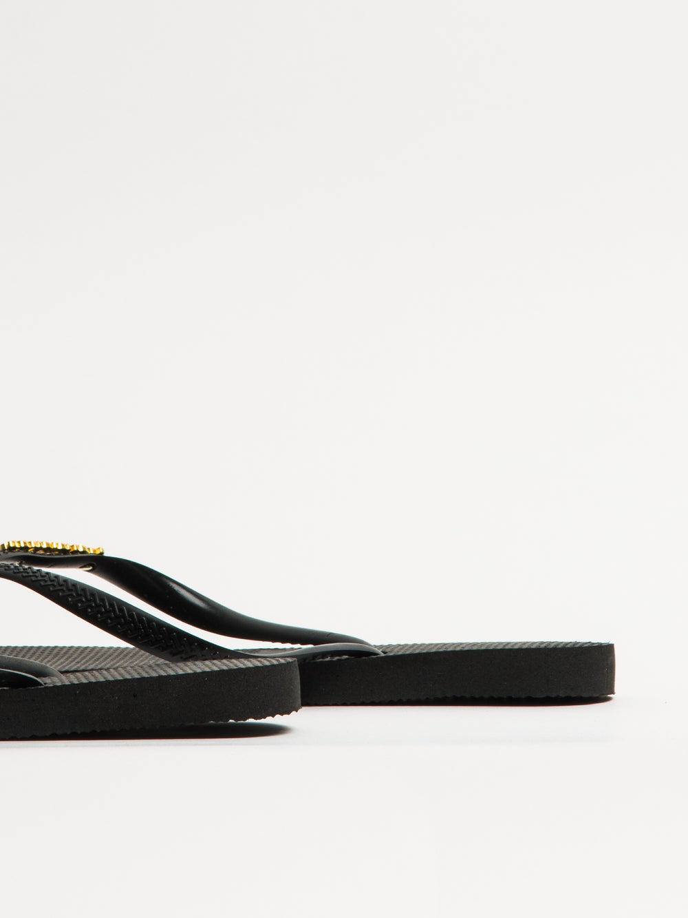 WOMENS HAVAIANAS SLIM LOGO METALLIC -BLACK