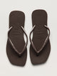 SANDALE HAVAIANAS SLIM CARRÉ FEMME -BRUN FONCÉ