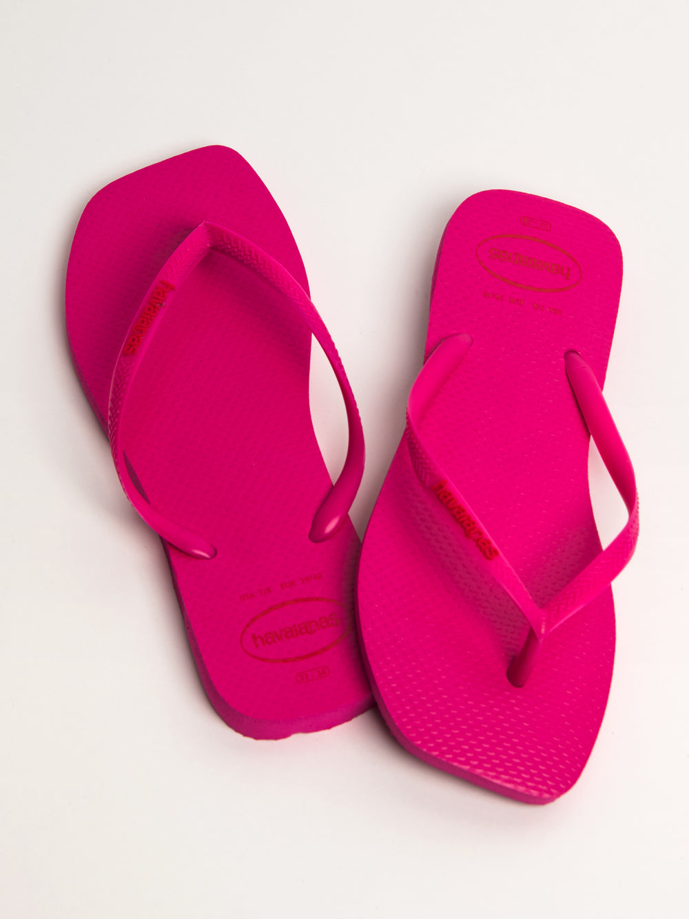 WOMENS HAVAIANAS SLIM SQUARE LOGO POP UP - ROSE