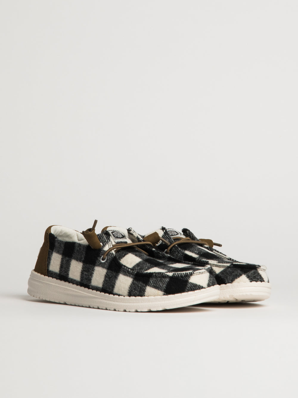 HEYDUDE WENDY BUFFALO PLAID FEMME - BLANC/NOIR